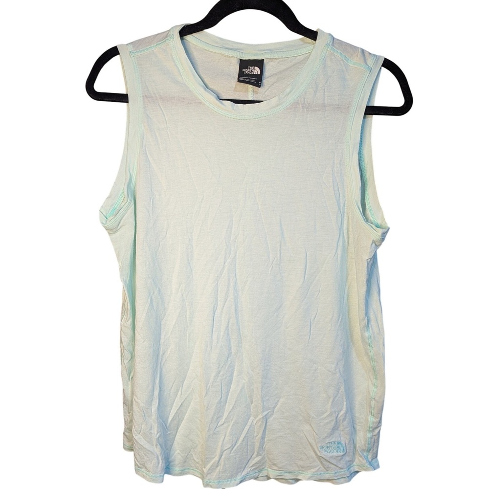 The North Face Womens M Mint Green Sleeveless Lightweight‎ Tank Embroidered Logo